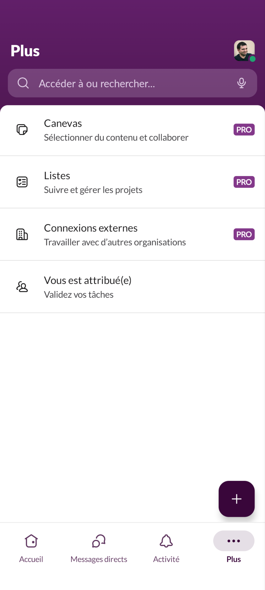 Slack — badges PRO